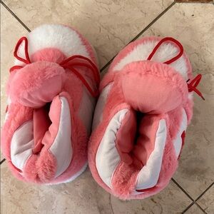 Cozy Pink and White Women's Slippers